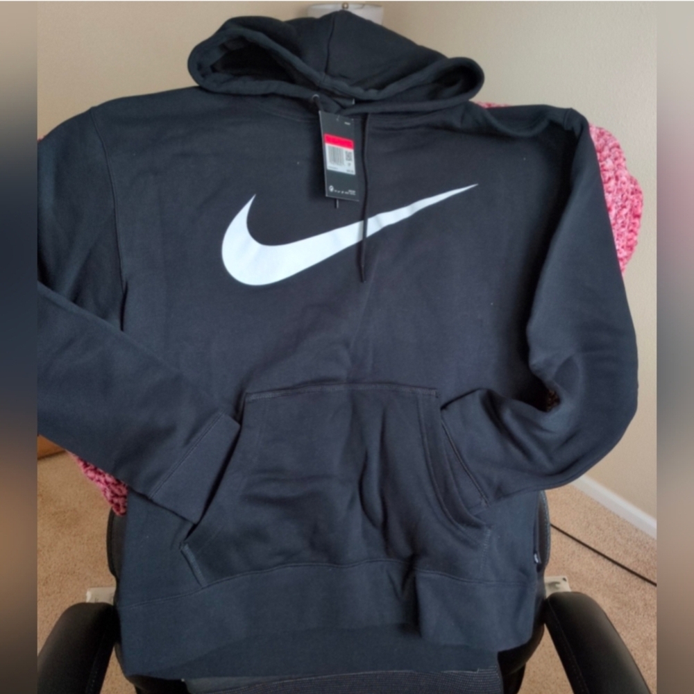 Nike Men's Black Hoodie Sweater Size Large